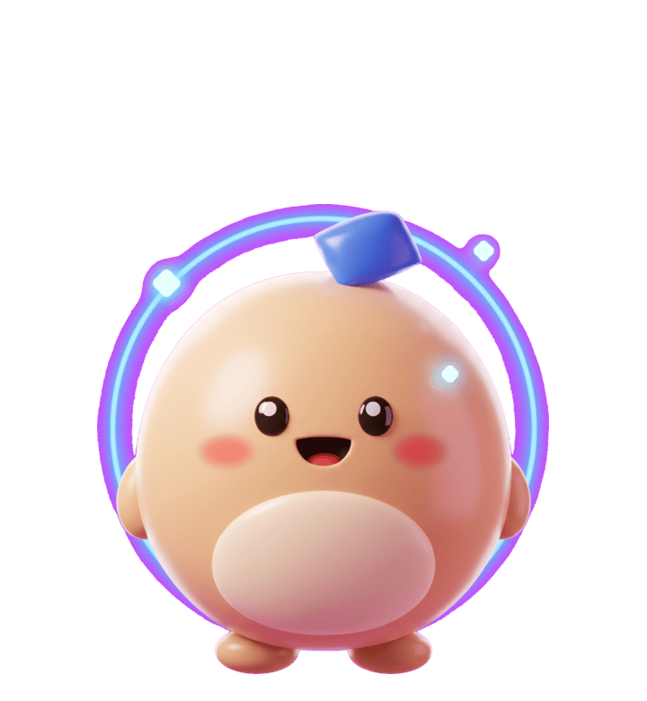 Mr. Chud as a glossy 3D animated-film character — the in-app Toon 3D skin
